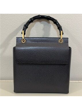 Vintage Gucci Tom Ford Gray Leather Bamboo Bag